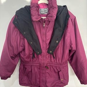 Vintage Neyelle Winter Jacket • Purple + Black • Size M